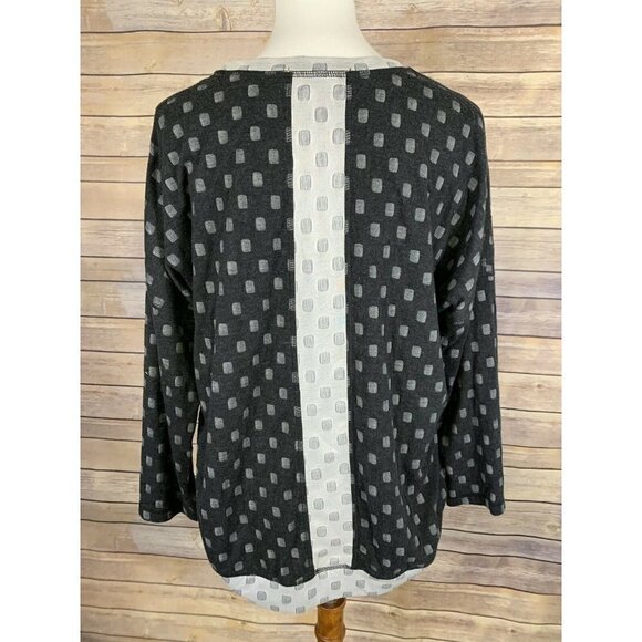 Cotton Innovation Womens XL Hi Lo Blouse Two Tone - Picture 5 of 9